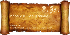 Meschini Zsuzsanna névjegykártya